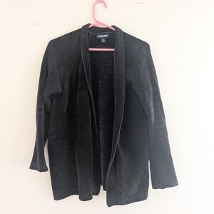 Lands' End Black Open-Front Women's Cardigan Sweater